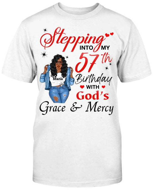 57th Birthday T-shirt With God's Grace & Mercy