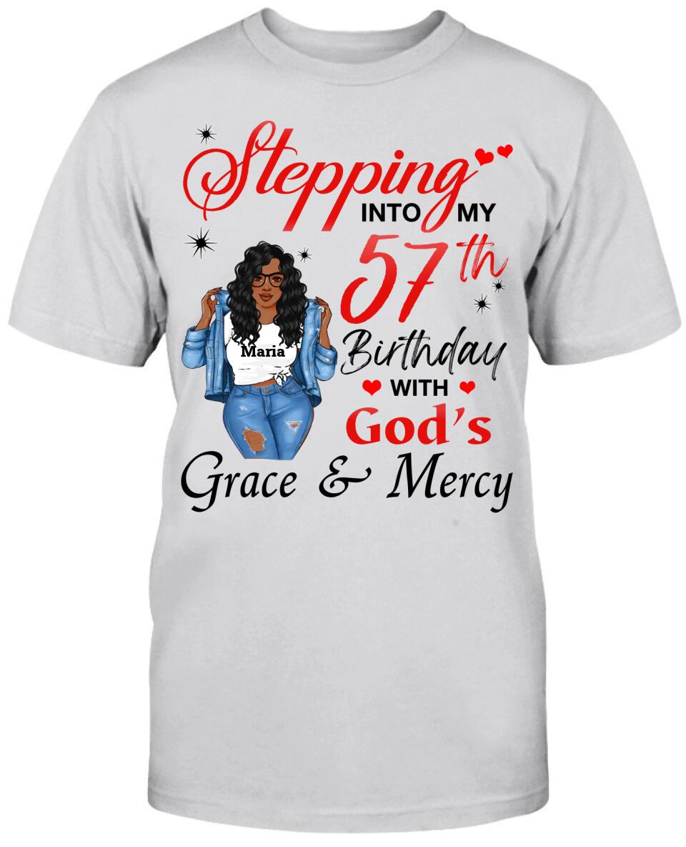 57th Birthday T-shirt With God's Grace & Mercy