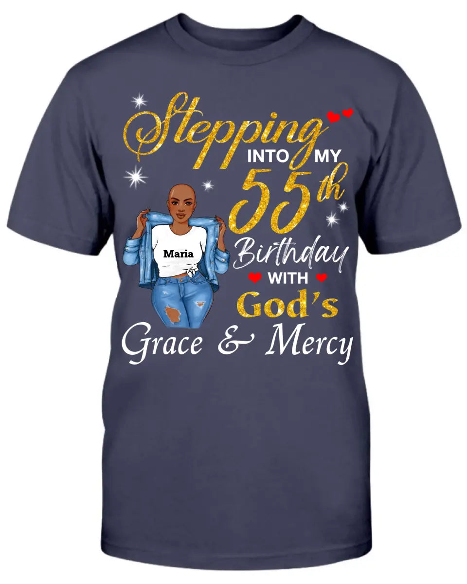 55th Birthday With God's Grace & Mercy Golden