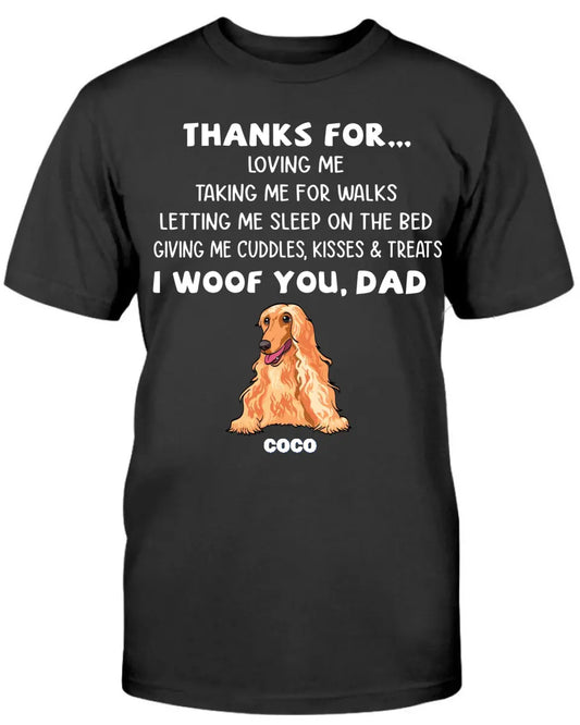 I Woof You Dad, Funny Dogs Personalized Shirt, Custom Gifts for Dog Lovers copy