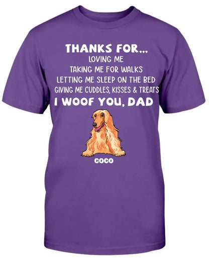 I Woof You Dad, Funny Dogs Personalized Shirt, Custom Gifts for Dog Lovers copy