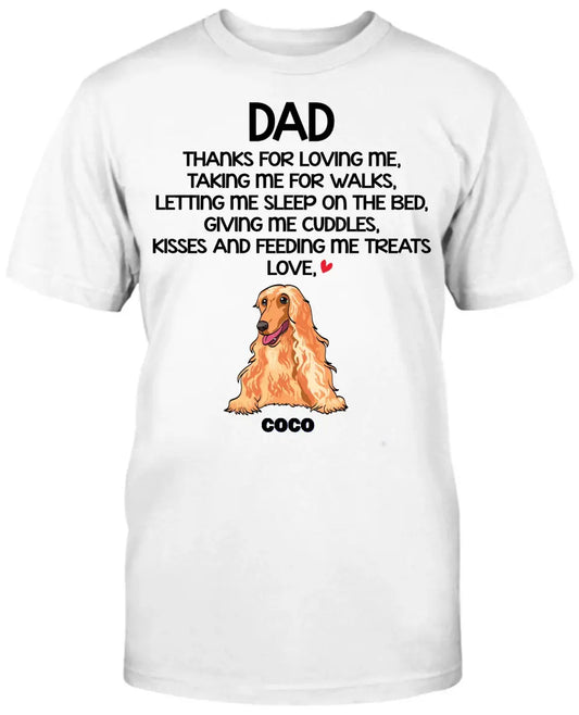 Thanks For Loving Me, Funny Dogs Personalized Shirt, Custom Gifts for Dog Lovers