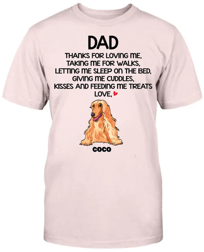 Thanks For Loving Me, Funny Dogs Personalized Shirt, Custom Gifts for Dog Lovers