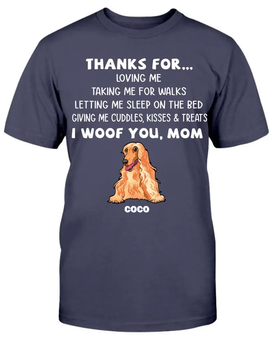 I Woof You, Funny Dogs Personalized Shirt, Custom Gifts for Dog Lovers