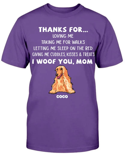 I Woof You, Funny Dogs Personalized Shirt, Custom Gifts for Dog Lovers