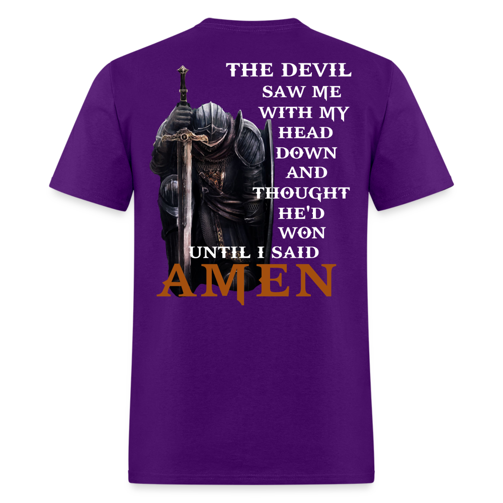 The Devil Saw Me With My Head Down Until I Said Amen - purple