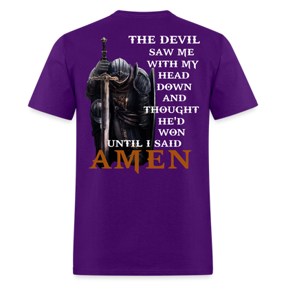 The Devil Saw Me With My Head Down Until I Said Amen - purple